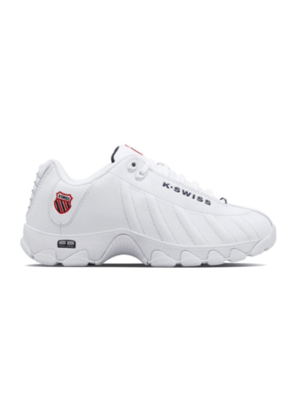K-Swiss Men's ST329 CMF 03426-130-M White / Navy / Red Sneaker